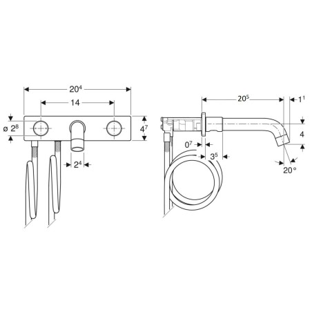 Geberit ONE - Mitigeur de lavabo encastré, chrome 116.464.21.1