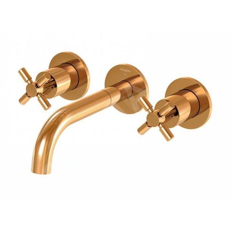 Steinberg 250 - Mitigeur de lavabo encastré, installation 3 trous, avec corps, or rose 250 1902 RG