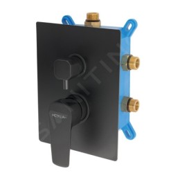 Novaservis Metalia 58 - Mitigeur encastré, pour 3 appareils, avec corps, noir BOX58051RX,5