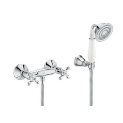 Roca Carmen - Ensemble de douche avec mitigeur, 1 jet, chrome A5A204BC00