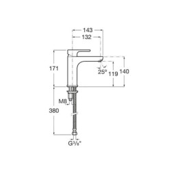 Roca L20 - Mitigeur de lavabo, chrome A5A3G09C00