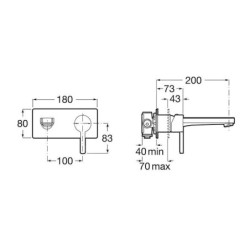 Roca Naia - Mitigeur de lavabo, chrome A5A3596C00