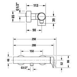 Duravit Tulum - Mitigeur de douche, noir mat TU4230000046