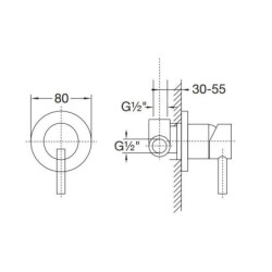 Steinberg 100 - Mitigeur encastré, avec corps, nickel brossé 100 2250 BN