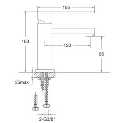 Steinberg 160 - Mitigeur de lavabo, rose gold 160 1010 RG