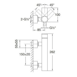 Steinberg 160 - Mitigeur de douche, nickel brossé 160 1210 BN