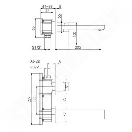 Steinberg 160 - Mitigeur de lavabo encastré, 2 trous, rose gold 160 1814 3 RG