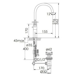 Steinberg 250 - Mitigeur de lavabo avec garniture de vidage, rose gold 250 1550 RG
