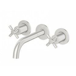 Steinberg 250 - Mitigeur de lavabo encastré, 3 trous, avec corps, nickel brossé 250 1902 BN