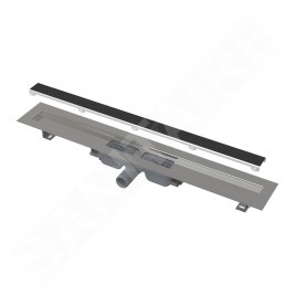 Alcadrain Douchegoten - Caniveau de douche Marbre Low 750 mm, avec grille pour l'insertion de carreaux, acier inoxydable