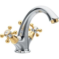 Sapho Reitano Rubinetteria Antea - Mitigeur de lavabo Antea, avec bonde, chrome/doré 3272