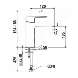 Laufen Neja - Mitigeur de lavabo, chrome H3115110041101