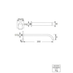 Steinberg 135 - Bec bain déverseur, chrome 135 2310