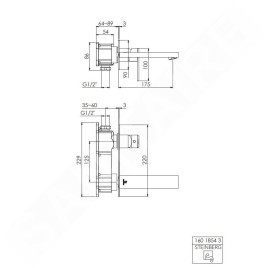 Steinberg 160 - Mitigeur de lavabo encastré, chrome 160 1854 3
