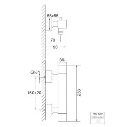Steinberg 160 - Mitigeur thermostatique de douche, chrome 160 3200