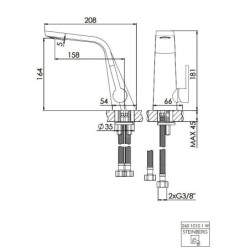 Steinberg 260 - Mitigeur de lavabo, blanc mat 260 1010 1 W