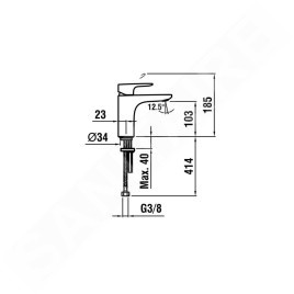 Laufen Cityplus - Mitigeur de lavabo, chrome HF905302100000