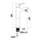 Jika Mio Style - Mitigeur de lavabo, Cold Start, chrome H3111W80049201