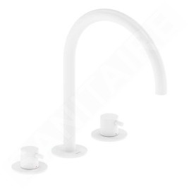 Ravak Espirit - Mélangeur lavabo, montage 3 trous, blanc mat X070238