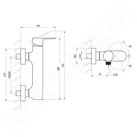 Ravak Eleganta - Mitigeur de douche, or rose brossé X070368