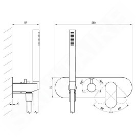 Ravak Eleganta - Mitigeur encastré 3 appareils, or rose brossé X070370