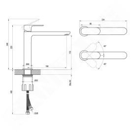 Ravak Eleganta - Mitigeur de lavabo, blanc mat X070385