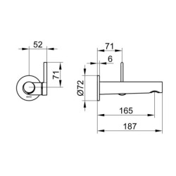 Keuco Edition 400 - Mitigeur de lavabo encastré, bronze brossé 51516030101