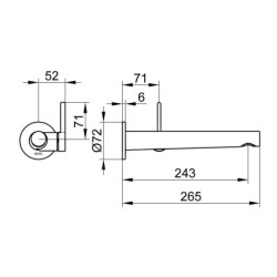 Keuco Edition 400 - Mitigeur de lavabo encastré, nickel brossé 51516052101