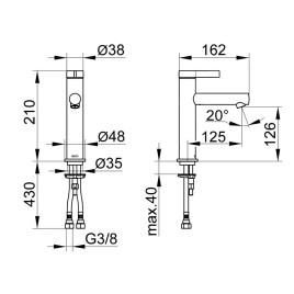 Keuco IXMO - Mitigeur de lavabo, chrome 59501011101