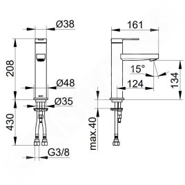 Keuco IXMO - Mitigeur de lavabo, chrome 59501013101