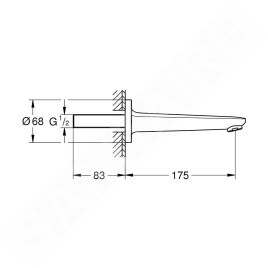 Grohe Euroeco - Bonde de baignoire, chrome 13471001
