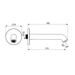 Hansa Vantis - Bec de baignoire, noir mat 5450210033