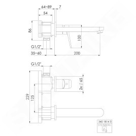 Steinberg 340 - Mitigeur de lavabo encastré, installation à 2 trous, or brossé 340 1814 3 BG