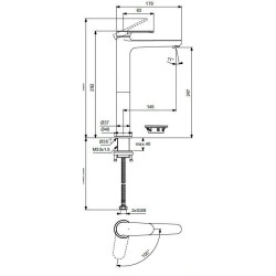 Ideal Standard Cerafine Nuovo - Mitigeur de lavabo, BlueStart, noir soyeux BD773XG