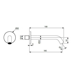 Ideal Standard Ceraline Nuovo - Bonde de baignoire, chrome BD973AA