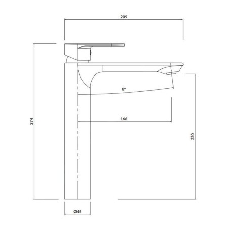 Cersanit Crea - Mitigeur de lavabo, chrome S951-329