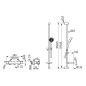Hansa Prisma - Set de douche avec thermostat, ECO, 3 jets, chrome 48080131