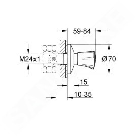 Grohe Costa L - Vanne encastrée, chrome 19855001