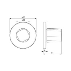 Hansa Signatur - Vanne encastrée Living, chrome 02288102