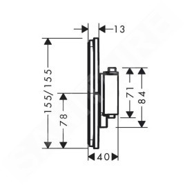 Hansgrohe ShowerSelect Comfort - Mitigeur thermostatique encastré, noir mat 15575670