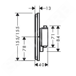 Hansgrohe ShowerSelect Comfort - Mitigeur thermostatique encastré, chrome noir brossé 15588340