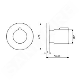 Hansa Signatur - Vanne encastrée Home, chrome 02288101
