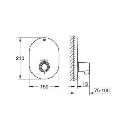 Grohe Grohtherm Special - Mitigeur central thermostatique pour montage encastré, chrome 29096000