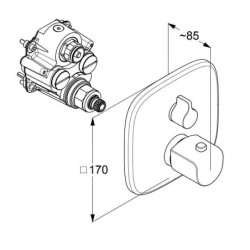 Kludi Ameo - Mitigeur thermostatique encastré de douche, chrome 418350575