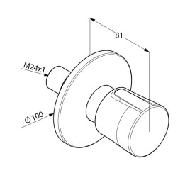 Kludi Balance - Inverseur encastrable 2 voies, chrome 528470575
