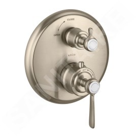 Axor Montreux - Mitigeur thermostatique encastré avec vanne d’arrêt, nickel brossé 16801820
