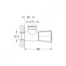 Grohe Costa L - Robinet de douche, chrome 26010001