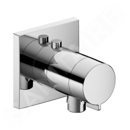 Keuco IXMO - Mitigeur thermostatique de douche SOLO encastré avec corps d'encastrement, chrome 59554010022