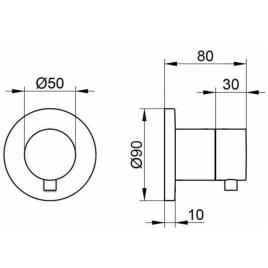 Keuco IXMO - Robinet d'arrêt encastré, chrome 59541011001