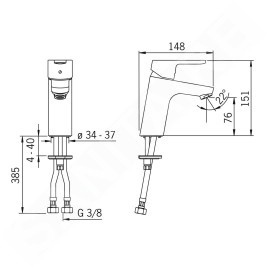 Hansa Primo - Mitigeur de lavabo XL, chrome 49372203